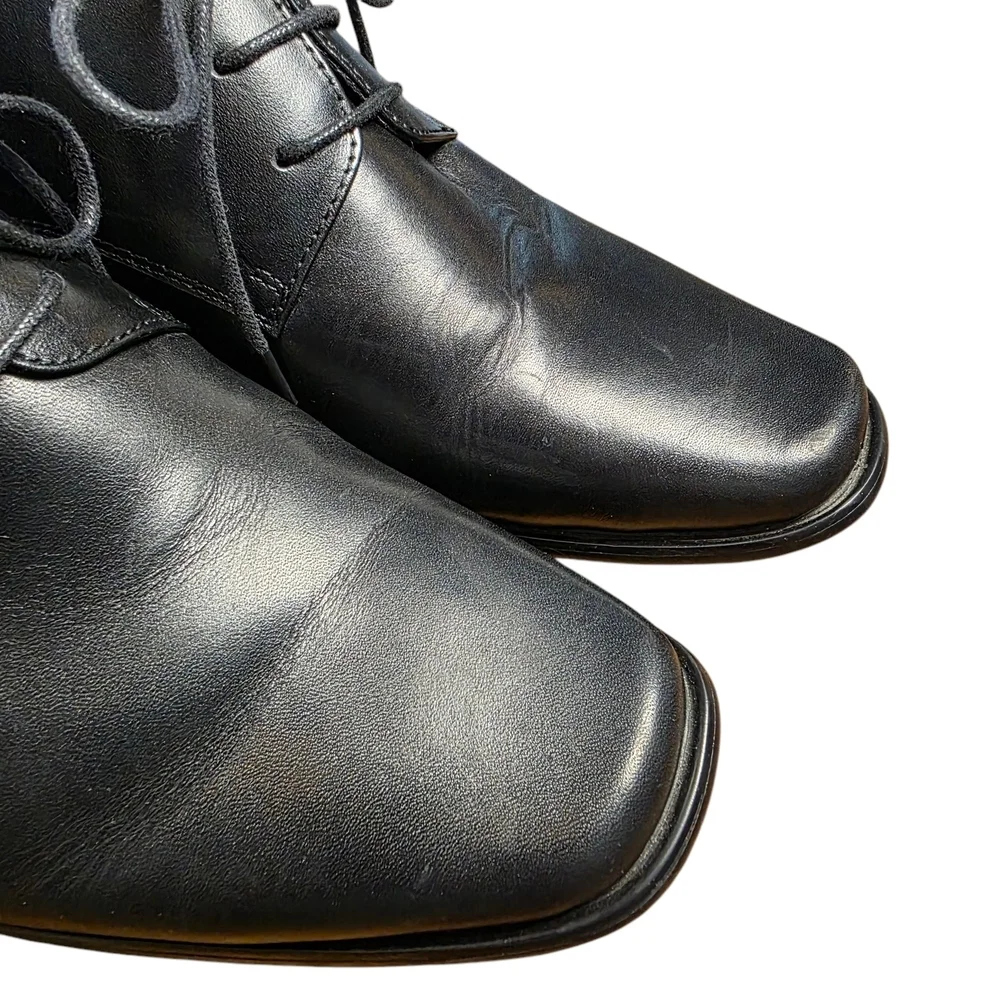 Calden K5655 Rising Elevator Oxford Shoes, Black, Leather Upper Mens Size 7.5